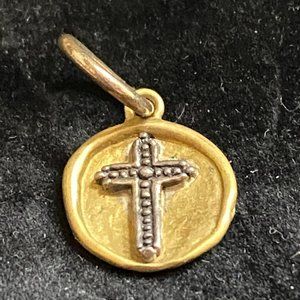 Waxing Poetic (WP) Brass Cross Charm
